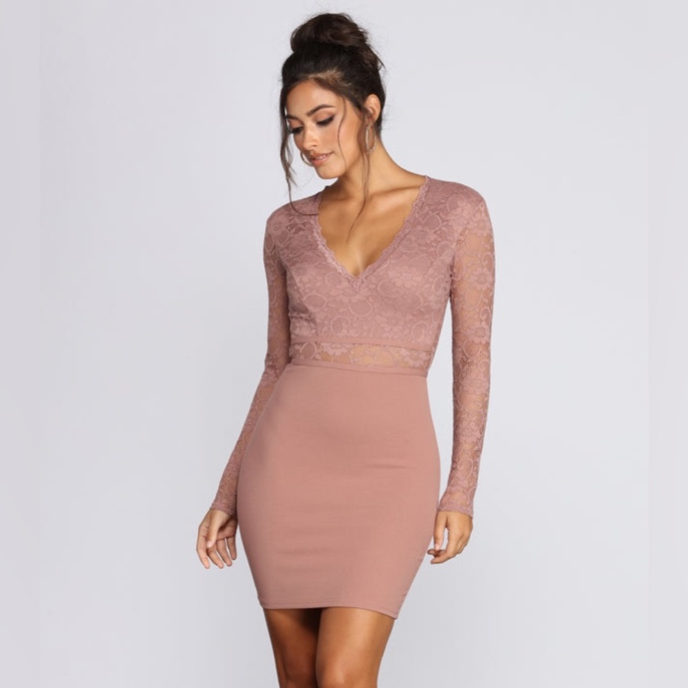 Windsor Sweet Babe Laced Mini Dress (Size 8-10)